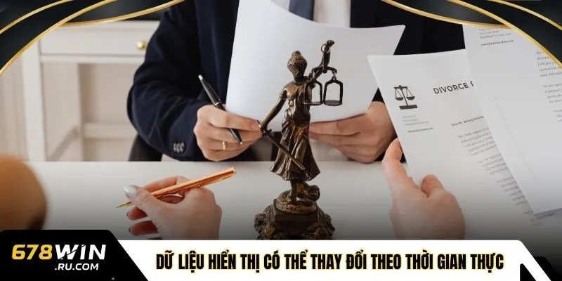 Dữ liệu hiển thị có thể thay đổi theo thời gian thực