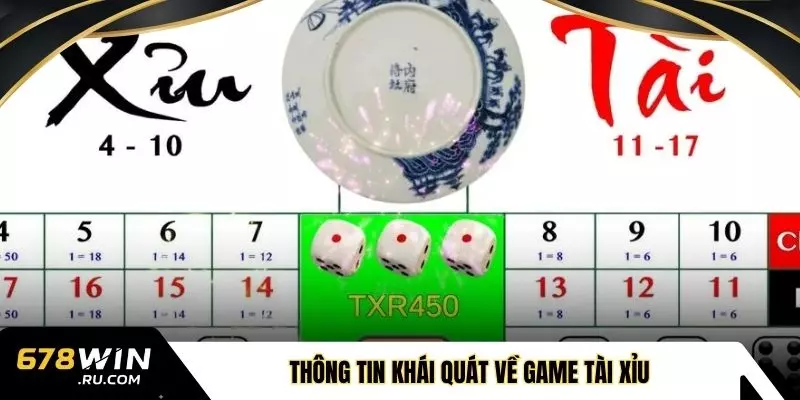 Thông tin khái quát về game tài xỉu